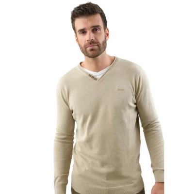 блуза,мъжки,пуловери,deeluxe,single,v,neck,sweater,cream,(beige)