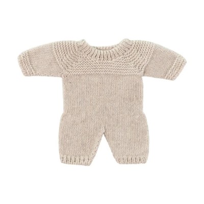 детски,пижами,miniland,knitted,21,cm,long,sleeve,sleepsuit,beige,(linen)