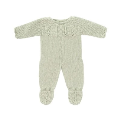 детски,пижами,miniland,knitted,40,cm,long,sleeve,sleepsuit,beige,(green)