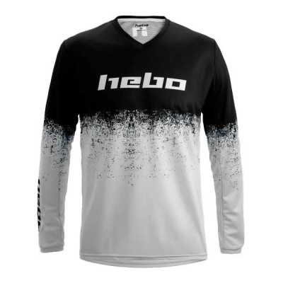 блуза,с,дълъг,ръкав,мъжки,тениски,дамски,тениски,hebo,pro,v,long,sleeve,jersey,white,black,(white)