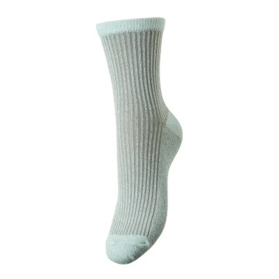 чорапи,дамски,чорапи,pieces,sebby,glitter,long,stripe,long,socks,green,(dusty,aqua,ultimate,gray)