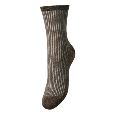 чорапи,дамски,чорапи,pieces,sebby,glitter,long,stripe,long,socks,morel,taupe,gray,(brown)