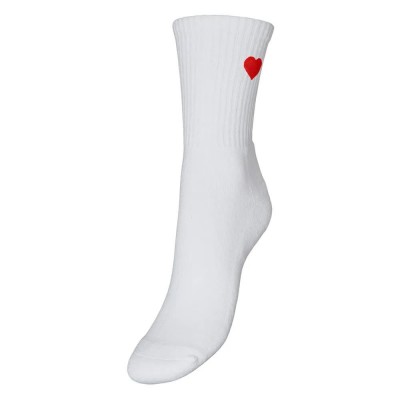 чорапи,дамски,чорапи,vero,moda,mel,detail,socks,snow,white,heart,fiery,red,(white)