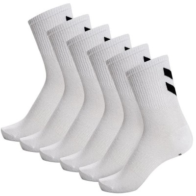 чорапи,мъжки,чорапи,hummel,chevron,long,socks,6,pairs,white,white,(white)