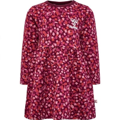 рокля,детски,поли,и,рокли,hummel,confetti,long,sleeve,dress,red,(windsor,wine)