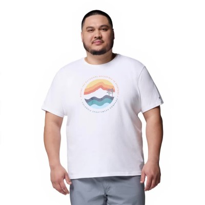 тениска,мъжки,тениски,columbia,path,lake™,ii,plus,size,short,sleeve,t,shirt,white,(white.,circular)