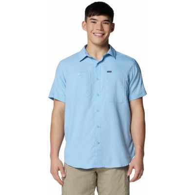 риза,с,къс,ръкав,мъжки,ризи,columbia,silver,ridge™,utility,lite,plus,size,short,sleeve,shirt,blue,(ripple,blue)