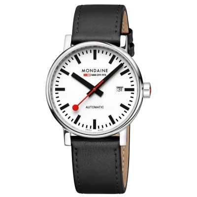 часовник,часовници,mondaine,sbb,evo,big,auto,watch,brown
