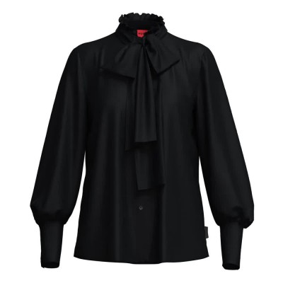 риза,с,дълъг,ръкав,дамски,блузи,дамски,ризи,hugo,edunia,long,sleeve,shirt,black,(black)