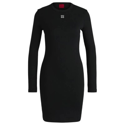 рокля,дамски,поли,и,рокли,hugo,nemalia,1,long,sleeve,short,dress,black