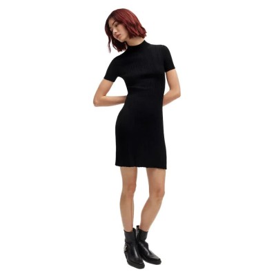 рокля,дамски,поли,и,рокли,hugo,sareply,10259558,short,sleeve,short,dress,black