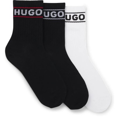 чорапи,дамски,чорапи,hugo,sporty,cc,w,10260645,socks,3,pairs,open,miscellaneous,(white,black)