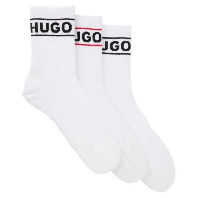 чорапи,дамски,чорапи,hugo,sporty,10260645,socks,3,pairs,white,(white)