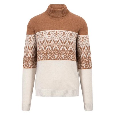 блуза,мъжки,пуловери,fynch,hatton,1410308,high,neck,sweater,winter,white,(brown)