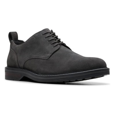 обувки,мъжки,обувки,clarks,shoes,aldwin,lace,shoes,dark,grey,suede,(grey)