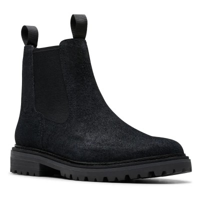 обувки,мъжки,обувки,clarks,shoes,ridge,top,shoes,black,suede,(black)