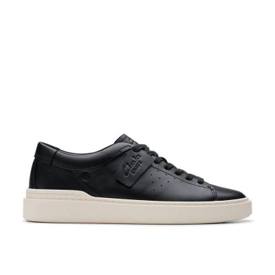 обувки,мъжки,маратонки,clarks,shoes,craft,swift,trainers,black,leather,(black)