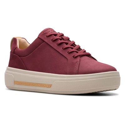 обувки,дамски,маратонки,clarks,shoes,hollyhock,walk,trainers,burgundy,(red)