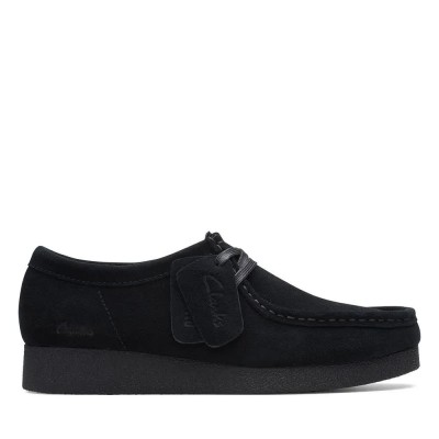 обувки,дамски,обувки,clarks,shoes,wallabee,evo,shoes,black,(black,suede)