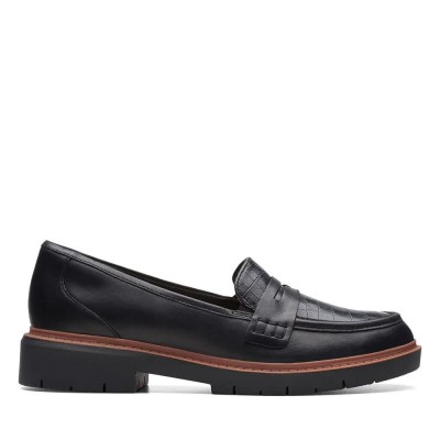 обувки,дамски,обувки,clarks,shoes,westlynn,ayla,loafers,black,leather,(black)