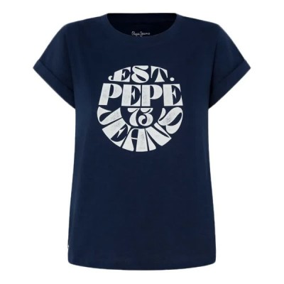 тениска,дамски,тениски,pepe,jeans,elvia,short,sleeve,t,shirt,marine,blue,(blue)