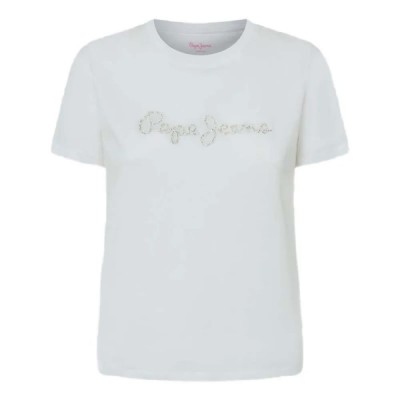 тениска,дамски,тениски,pepe,jeans,espe,short,sleeve,t,shirt,white