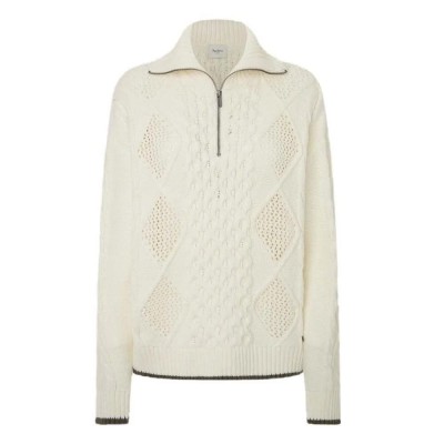 блуза,дамски,пуловери,дамски,плетени,дрехи,pepe,jeans,hada,half,zip,sweater,beige