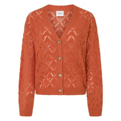 жилетка,дамски,пуловери,дамски,плетени,дрехи,pepe,jeans,hailey,cardigan,sunset,orange,(orange)