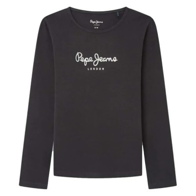 тениска,детски,тениски,pepe,jeans,hana,glitter,long,sleeve,t,shirt,black,(grey)