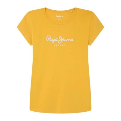тениска,детски,тениски,pepe,jeans,hana,glitter,short,sleeve,t,shirt,yellow,(honeyyellow)