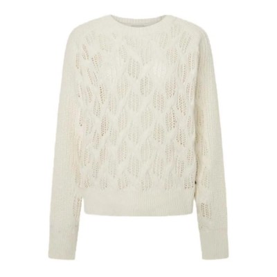 блуза,дамски,пуловери,дамски,плетени,дрехи,pepe,jeans,hedra,sweater,white,(mousse,white)