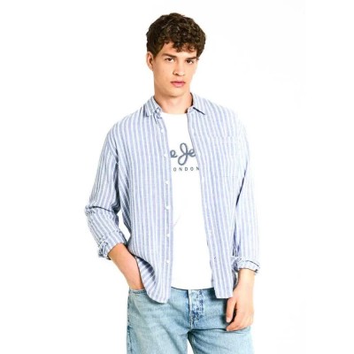 риза,с,дълъг,ръкав,мъжки,ризи,pepe,jeans,mosey,long,sleeve,shirt,blue