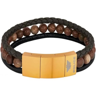 бижутерия,police,pj26552blk.06,bracelet,golden