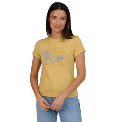 тениска,дамски,тениски,salty,crew,a,frame,modern,short,sleeve,t,shirt,yellow,(dusty,gold)