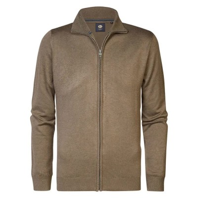 блуза,мъжки,пуловери,petrol,industries,m,3040,kwc225,full,zip,sweater,brown