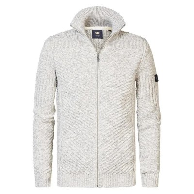 блуза,мъжки,пуловери,petrol,industries,m,3040,kwc295,full,zip,sweater,grey