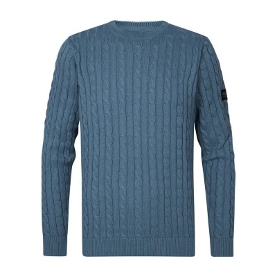 блуза,мъжки,пуловери,petrol,industries,m,3040,kwr100,sweater,blue