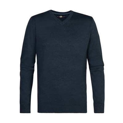 блуза,мъжки,пуловери,petrol,industries,m,3040,kwv200,v,neck,sweater,blue