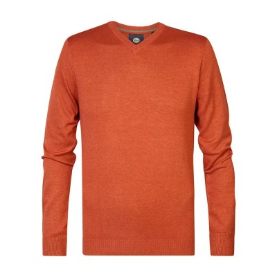 блуза,мъжки,пуловери,petrol,industries,m,3040,kwv200,v,neck,sweater,warm,chili,(orange)