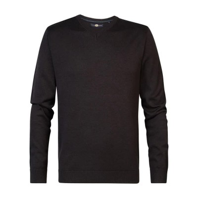 блуза,мъжки,пуловери,petrol,industries,m,3040,kwv2000,v,neck,sweater,dark,black,(black)