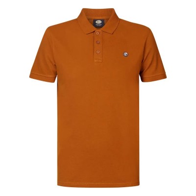 мъжки,блузи,с,яка,petrol,industries,m,3040,pol002,short,sleeve,polo,dark,caramel,(orange)