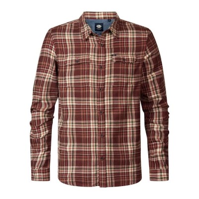 риза,с,дълъг,ръкав,мъжки,ризи,petrol,industries,m,3040,sil400,long,sleeve,shirt,brown,(faded,chili)
