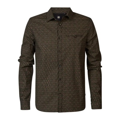 риза,с,дълъг,ръкав,мъжки,ризи,petrol,industries,m,3040,sil404,long,sleeve,shirt,brown,(dark,black)