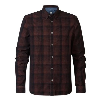 риза,с,дълъг,ръкав,мъжки,ризи,petrol,industries,m,3040,sil411,long,sleeve,shirt,brown