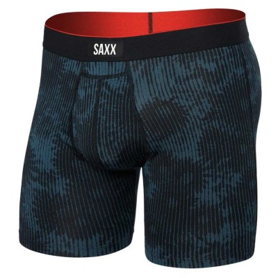 боксерки,мъжко,бельо,saxx,underwear,multi,sport,mesh,brief,fly,boxers,white,noise,daisy,black,(blue)