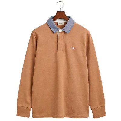 мъжки,блузи,с,яка,gant,2004082,long,sleeve,polo,warm,khaki,(brown)