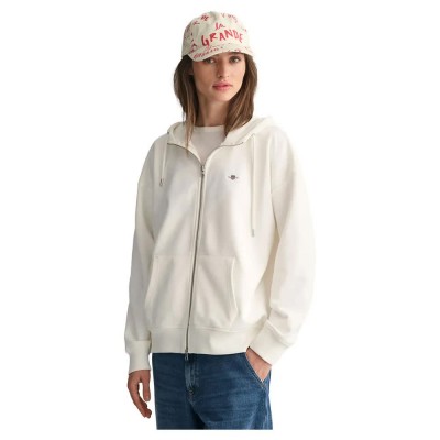 блуза,дамски,блузи,gant,4201412,full,zip,sweatshirt,white,(eggshell)