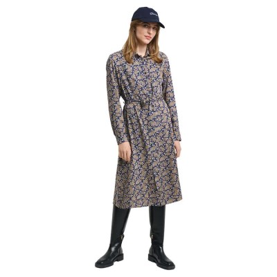 рокля,дамски,поли,и,рокли,gant,4503353,long,sleeve,long,dress,grey