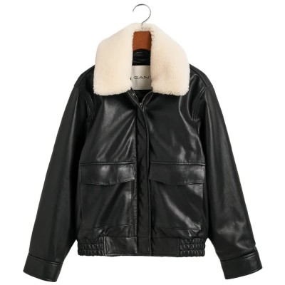 яке,дамски,якета,и,палта,gant,4740036,leather,jacket,black