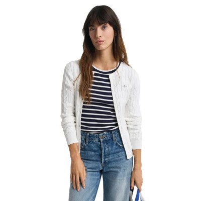 жилетка,дамски,пуловери,дамски,плетени,дрехи,gant,4800103,cardigan,white,(eggshell)